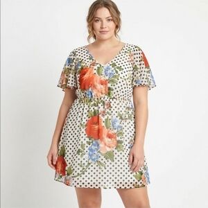 Pretty Floral Boho Dress EUC